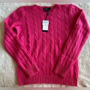 Polo Ralph Lauren Hot Pink Cashmere Sweater (NWT)
